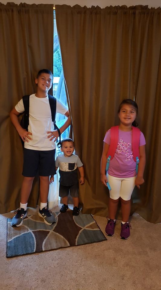Ryan 6th grade Goodrich and Emily 1st grade Belmont with their baby brother Blake